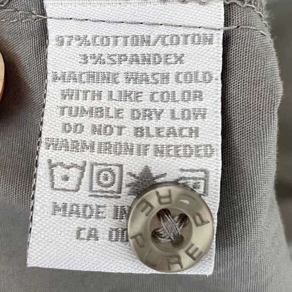 Pure Alfred Sung Sleeveless Button Down Pleat Detailed Cotton Blouse Grey Sz S - Picture 9 of 10